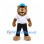 Lion Mascot Costume with Blue Cap and White Shirt with Black Pants