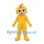 Golden Monkey Mascot Costume with Yellow Hair and Red Forehead Jewel