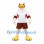 Eagle Mascot Costume in Brown and White with White Sports Shirt