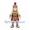 Roman Soldier Mascot Costume with Gold Armor and Red Cape