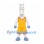 White Horse Mascot Costume with Yellow Basketball Uniform