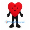 Heart Mascot Costume in Red with Black Arms and Legs