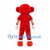 Monkey Mascot Costume in Red with Matching Sports Outfit