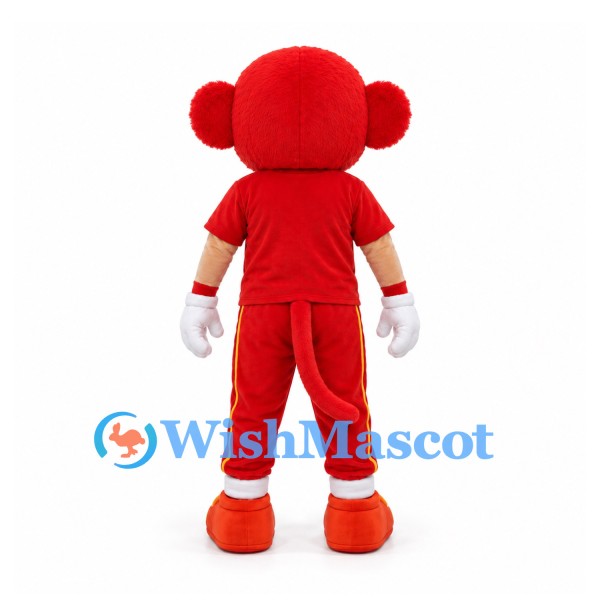 Monkey Mascot Costume in Red with Matching Sports Outfit