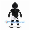 Shark Mascot Costume in Black and White with Sports Uniform
