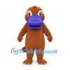 Platypus Mascot Costume in Brown with Purple Bill