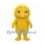 Hedgehog Mascot Costume in Yellow with Layered Pointed Spines
