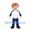 Sailor Boy Mascot Costume with White Hat and Round Chest Panel