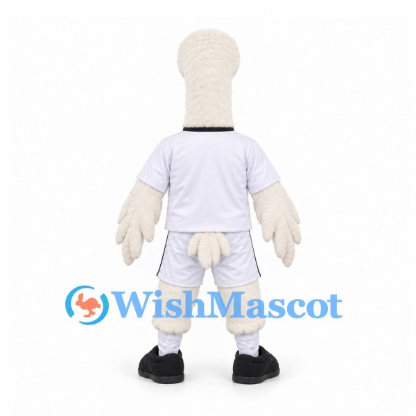 Goose Mascot Costume in White with White Sports Uniform