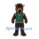 Buffalo Mascot Costume in Brown with Green Sports Vest