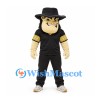 Gorilla Mascot Costume with Black Fedora and Black Sports Outfit