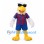 Eagle Mascot Costume in White with Sunglasses and Red Blue Sports Uniform