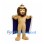 Lion King Mascot Costume with Jeweled Crown and Purple Cape
