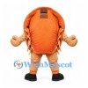 Football Mascot Costume in Orange with Braided Side Details