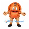 Football Mascot Costume in Orange with Braided Side Details