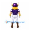 Viking Mascot Costume with Purple Horned Helmet and White Football Pants