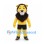 Lion Mascot Costume in Yellow with Dark Shaggy Mane and Black Shorts