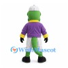 Alligator Mascot Costume with Purple Jacket and Pinstriped Baseball Pants