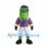 Alligator Mascot Costume with Purple Jacket and Pinstriped Baseball Pants