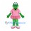 Alligator Mascot Costume in Green with Pink Shirt and Tutu