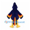 Toucan Mascot Costume in Navy with Rainbow Beak and Wing Feathers