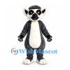 Lemur Mascot Costume in Gray with Black and White Ringed Tail