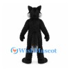 Wolf Mascot Costume in Black with Gray Cheeks and Chest