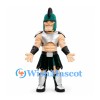 Roman Warrior Mascot Costume with Green Crested Helmet and Silver Armor