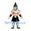 Roman Warrior Mascot Costume with Green Crested Helmet and Silver Armor