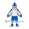Blue Jay Mascot Costume with White Vest and Blue Basketball Shorts