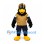 Black Bird Mascot Costume with Gold Football Helmet and Jersey