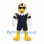 Eagle Mascot Costume with Gold Football Helmet and Sunglasses