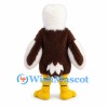 Eagle Mascot Costume in Brown and White with Long Wing Feathers