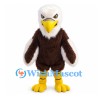 Eagle Mascot Costume in Brown and White with Long Wing Feathers
