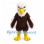 Eagle Mascot Costume in Brown and White with Long Wing Feathers