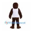 Eagle Mascot Costume in Brown with White Sports Vest