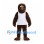 Eagle Mascot Costume in Brown with White Sports Vest