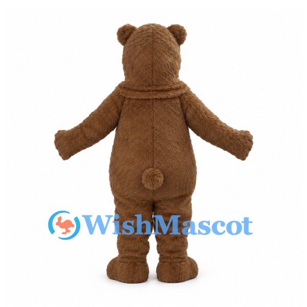 Bear Mascot Costume in Brown with Matching Neck Scarf