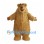Bear Mascot Costume in Golden Tan with Long Shaggy Fur