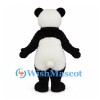 Panda Mascot Costume in Black and White with Round Belly