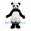 Panda Mascot Costume in Black and White with Round Belly