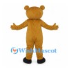 Bear Mascot Costume in Gold with Cream Heart Belly and Black Feet
