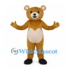 Bear Mascot Costume in Gold with Cream Heart Belly and Black Feet
