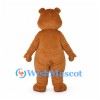 Brown Bear Mascot Costume with Cream Belly and Smiling Muzzle