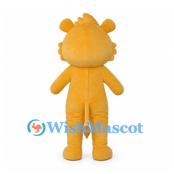 Yellow Bear Mascot Costume with Cream Belly and Small Head Tuft