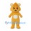 Yellow Bear Mascot Costume with Cream Belly and Small Head Tuft