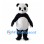 Panda Mascot Costume with Round White Belly and Black Clawed Paws