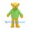 Yellow Bear Mascot Costume with Lime Green Shirt