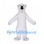 Polar Bear Mascot Costume with White Fur and Black Claws