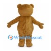 Brown Bear Mascot Costume with Cream Muzzle and Rounded Belly